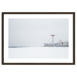 Amusement park in the winter seascape thumbnail