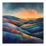 Abstract Ethereal Rolling Hills at Sunset (Print Only) thumbnail