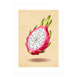 Dragonfruit, Watercolor Illustration, Tropical Pink Art (Print Only) thumbnail
