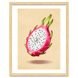 Dragonfruit, Watercolor Illustration, Tropical Pink Art thumbnail