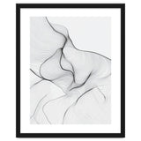 Abstract Black And White Flowing Lines Organic Form thumbnail