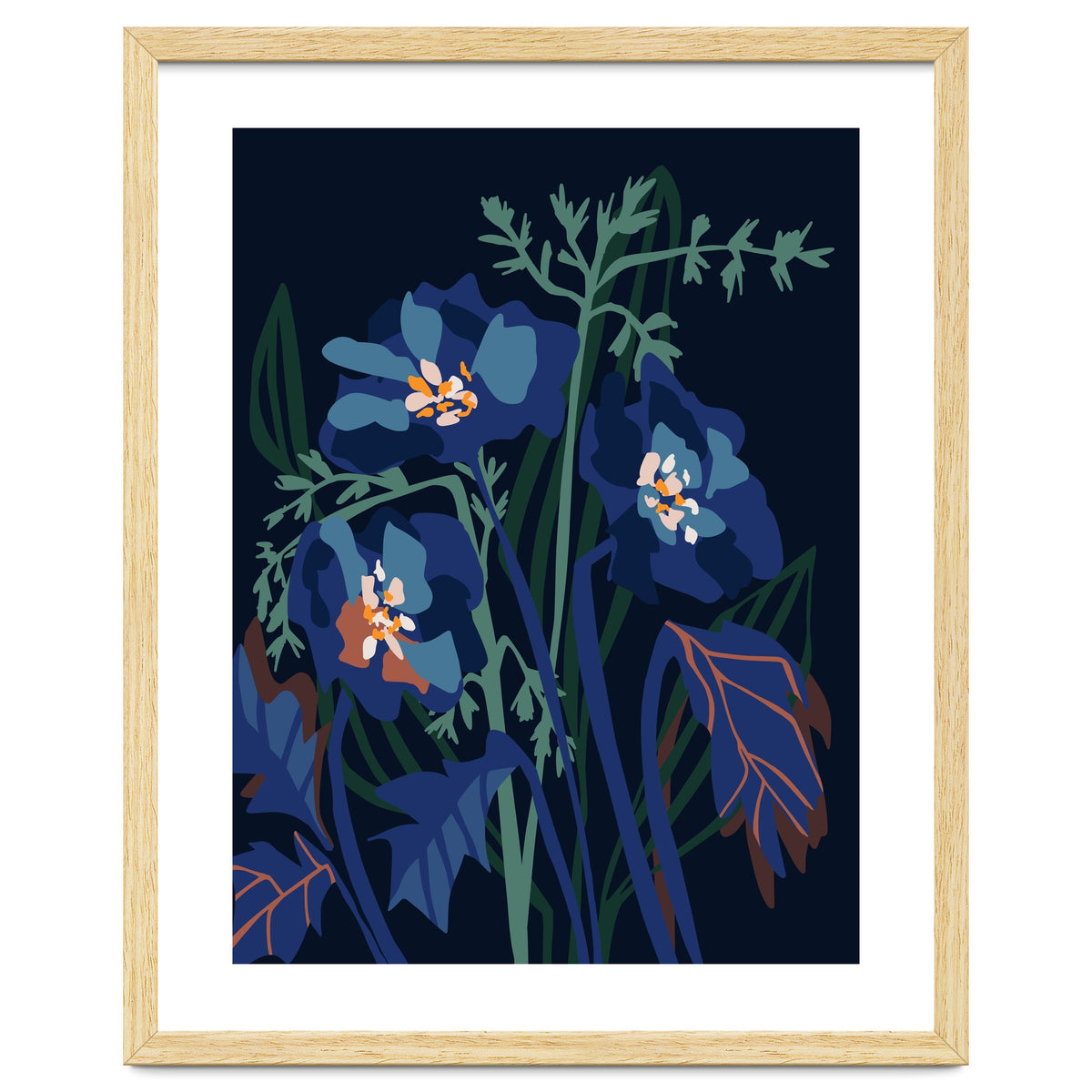 Wild Flowers Dark Midnight