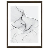 Abstract Black And White Flowing Lines Organic Form thumbnail