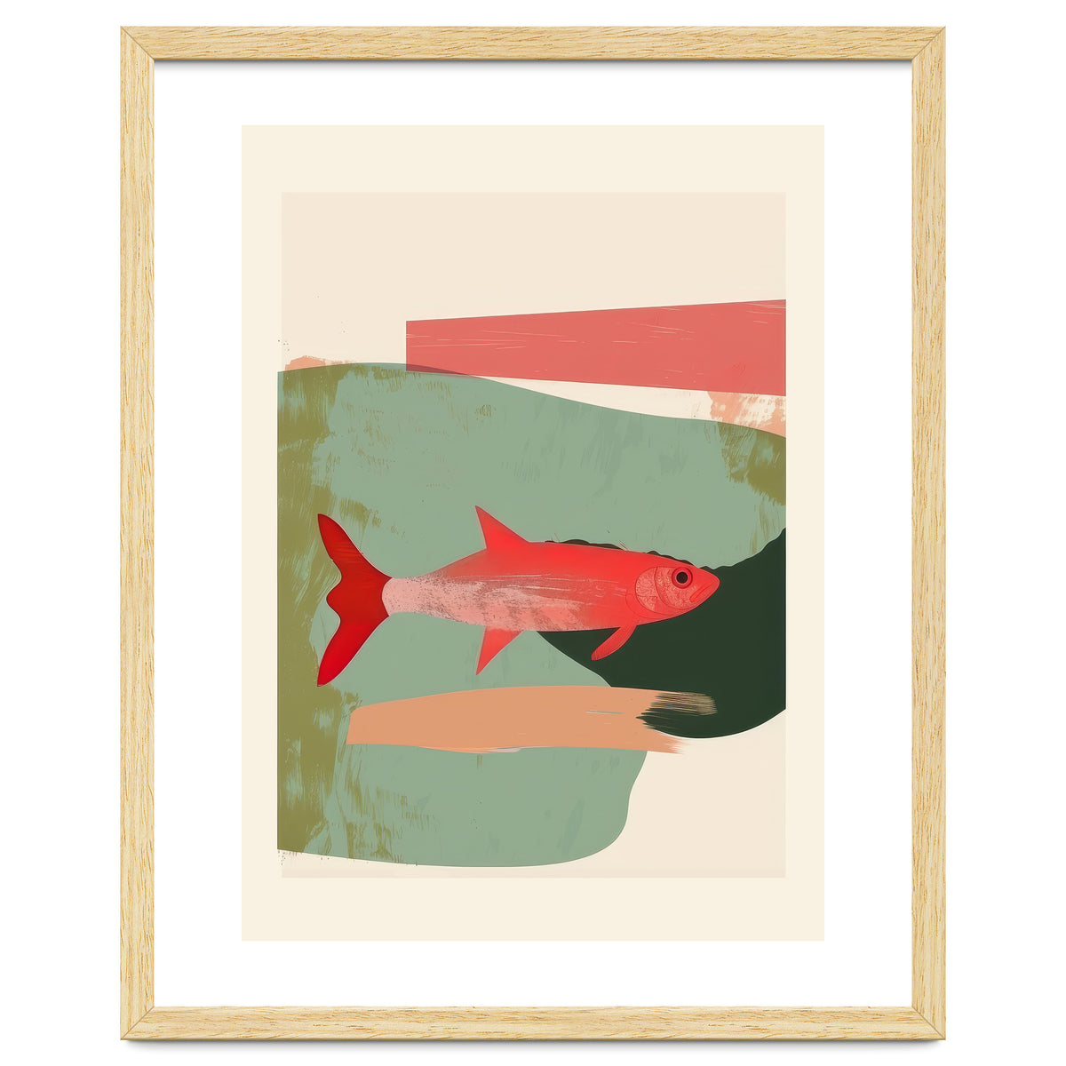 Red Fish Abstract