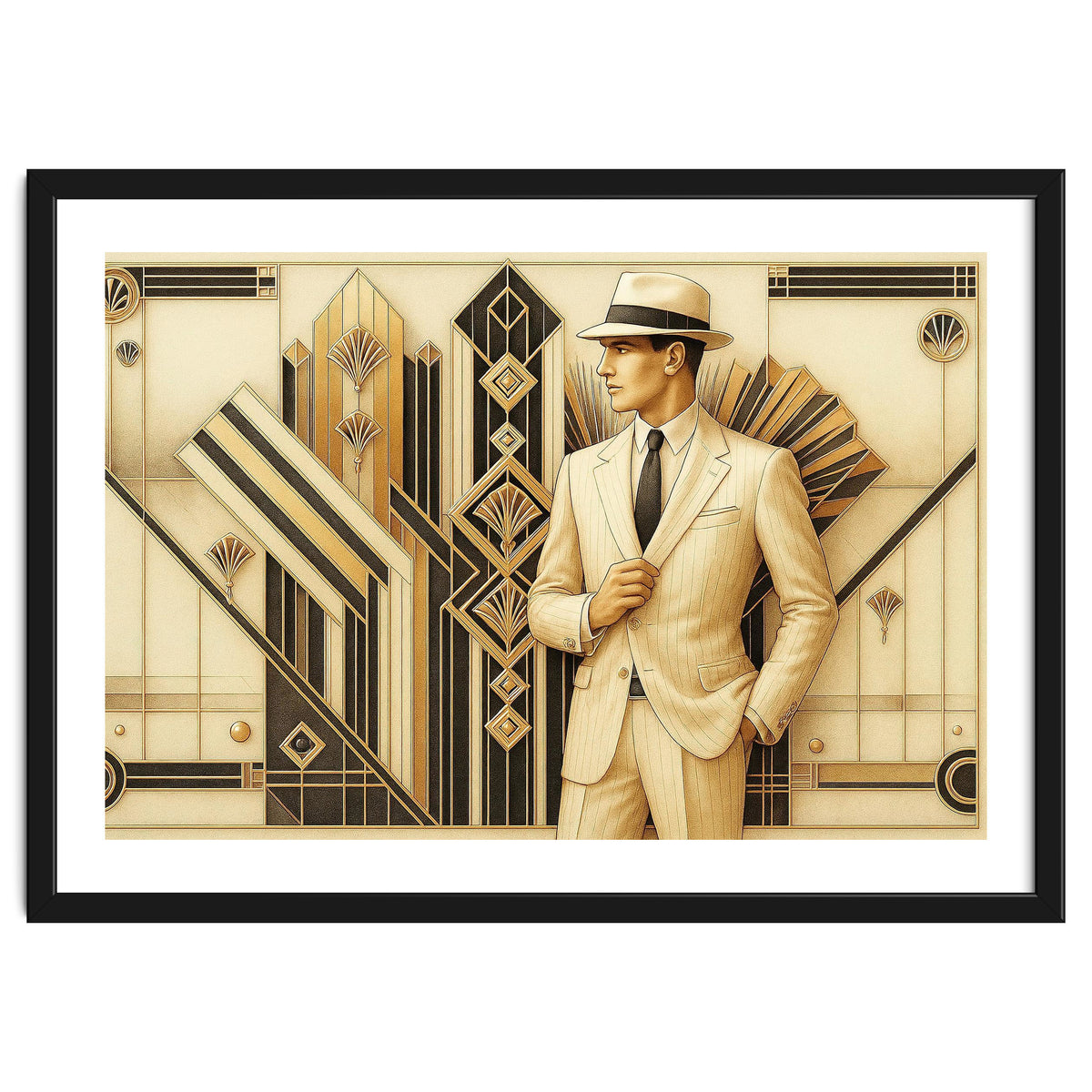Gatsby Gentleman Art Deco Scene