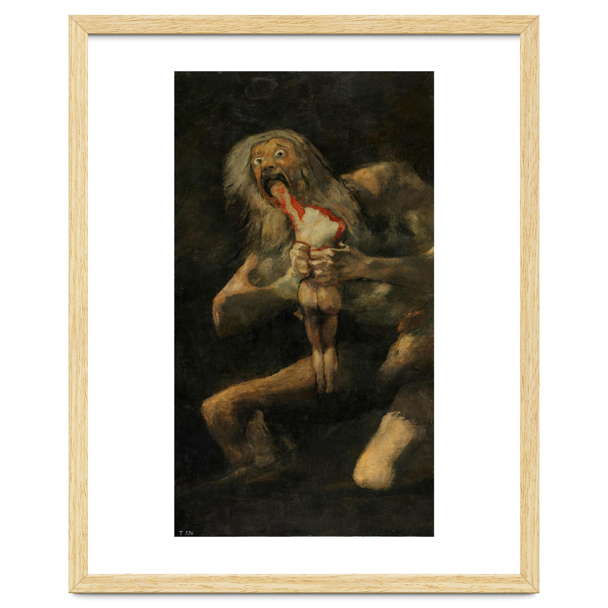 Francisco de Goya y Lucientes / 'Saturn devouring one of his sons', 1820-1823, Spanish School.