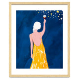 Pour Me Some Magic, Moon Stars Night Sky, Bohemian Woman Positivity Hope Miracle, Wine Holidays New Years Eclectic Gifts thumbnail