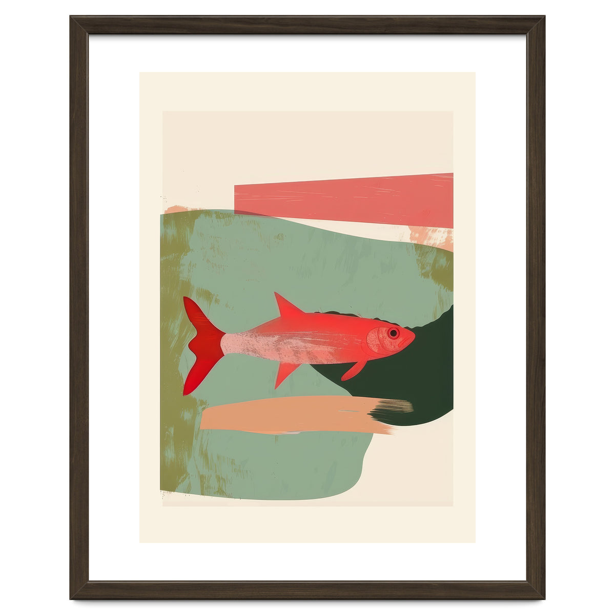 Red Fish Abstract