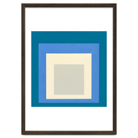 JOSEF ALBERS - HOMAGE TO THE SQUARE: BLUE WHITE GREY