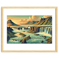 Vintage Iceland, Landscape Poster