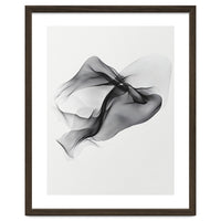 Abstract Black Flowing Fabric Wave