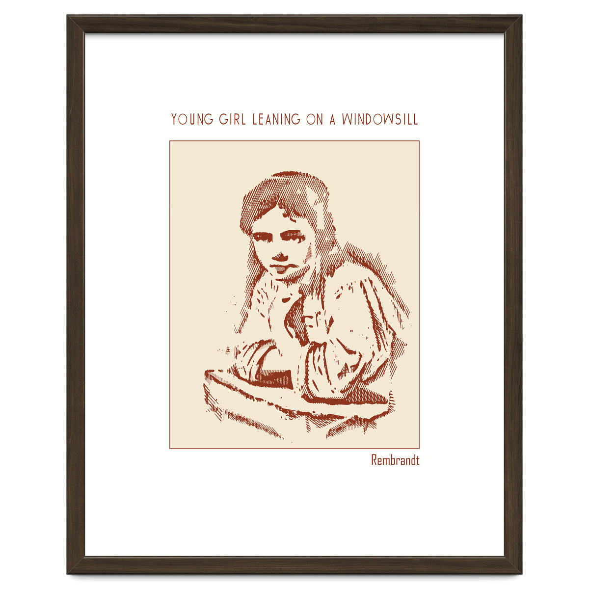 Young Girl Leaning On A Windowsill – Rembrandt Harmenszoon Van Rijn