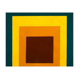 JOSEF ALBERS - HOMAGE TO THE SQUARE DARK GREEN YELLOW ORANGE BROWN  (Print Only) thumbnail