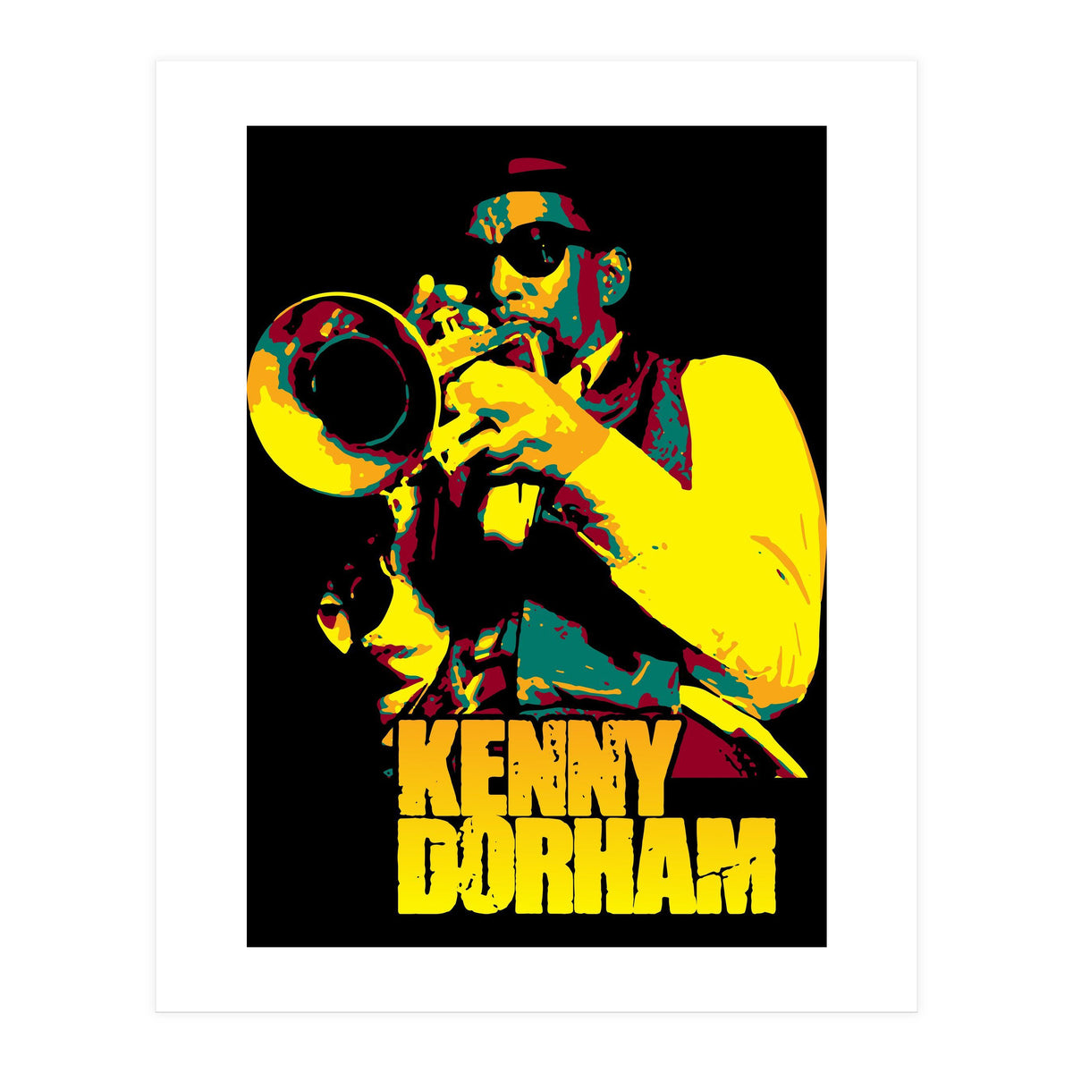 Kenny Dorham Jazz Trumpeter in Pop Art (Print Only)