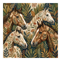 Equestrian Floral Harmony (Print Only)