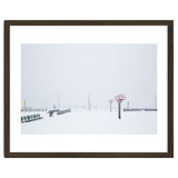 Snow-covered Basketball court and side bench thumbnail