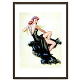 Pinup Girl Posing In Black Dress thumbnail