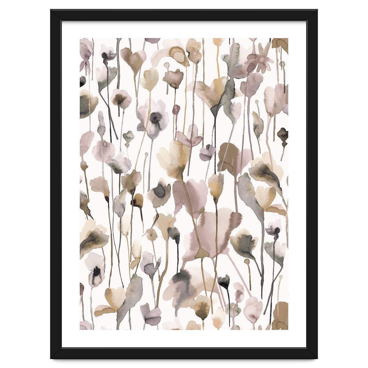 Watercolour Terracotta Wild Flowers