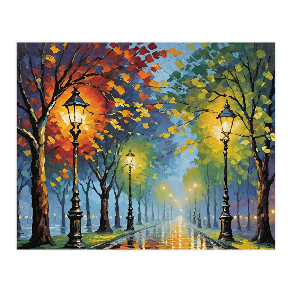 Rainy Abstract Art Nature (Print Only)