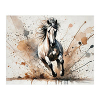 Galloping Horse Front View (Print Only)