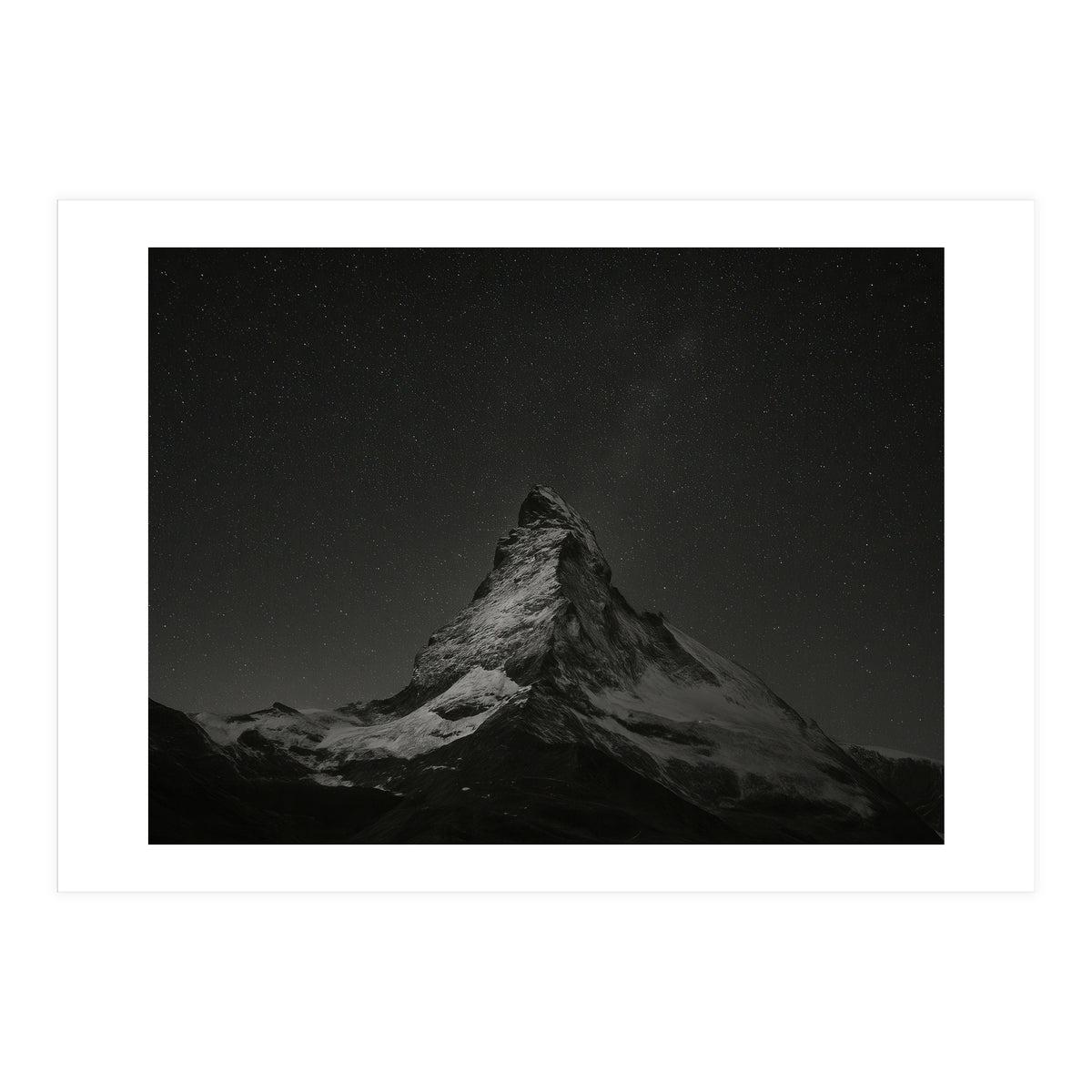 Matterhorn Switzerland Starry Night Mountain Photography (Print Only)