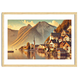 Vintage Hallstatt Poster, Austria thumbnail