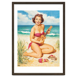 Pinup Girl Playing Ukulele On The Beach thumbnail