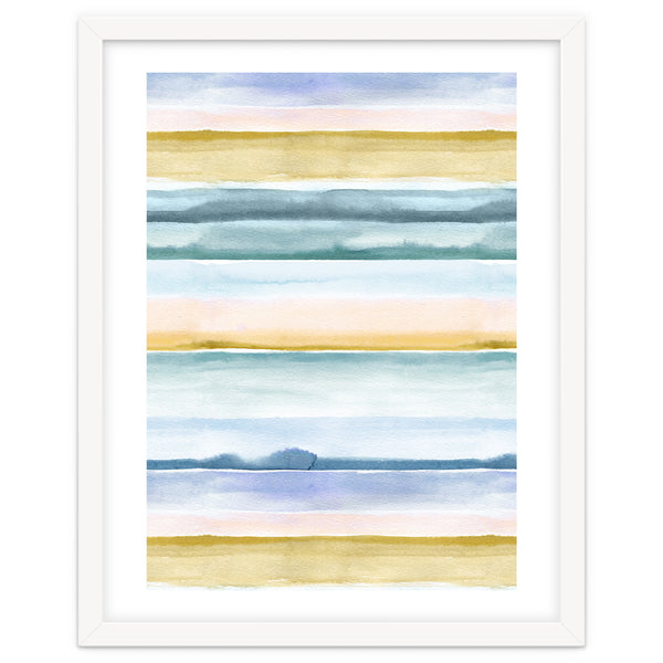 Relaxing Calm Stripes Blue Yellow