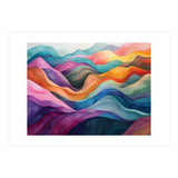 Colorful Abstract Wavy Landscape (Print Only) thumbnail
