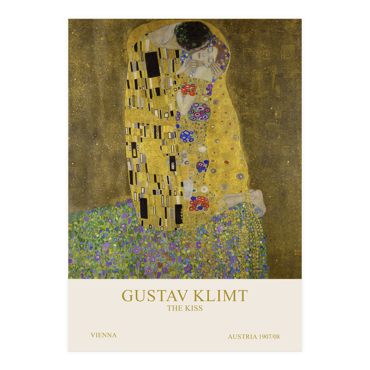 Gustav Klimt - The Kiss (Print Only)