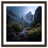 Majestic Misty Mountain Valley with Cascading Waterfall thumbnail