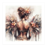 Ornate Floral Back Portrait (Print Only) thumbnail