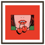 Pop Art Cherry Bold Lips With A Classic Design thumbnail