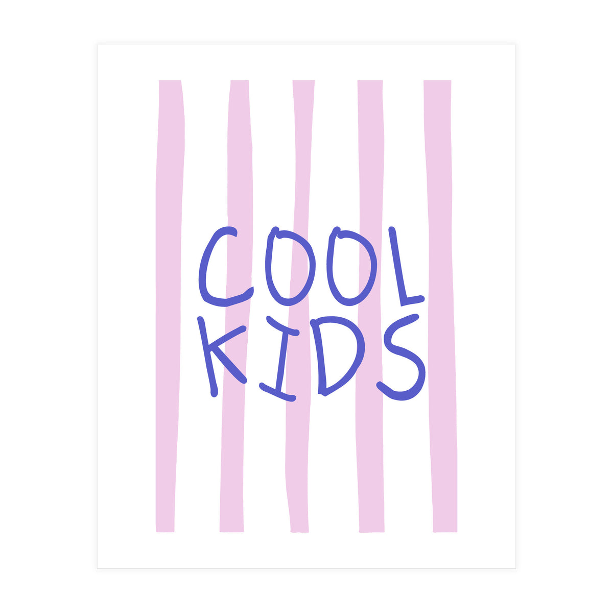 Cool Kids Club, Fun Playful Quote Print for Kids Room and Playroom Decor (Print Only)