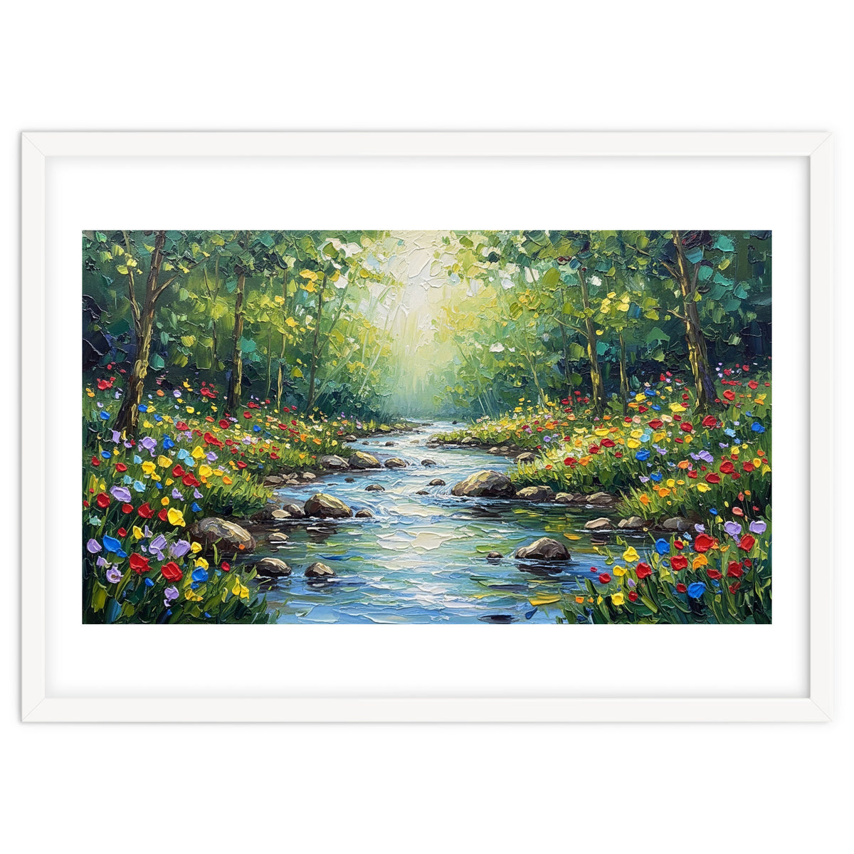 Sunlit Forest Stream