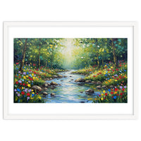 Sunlit Forest Stream