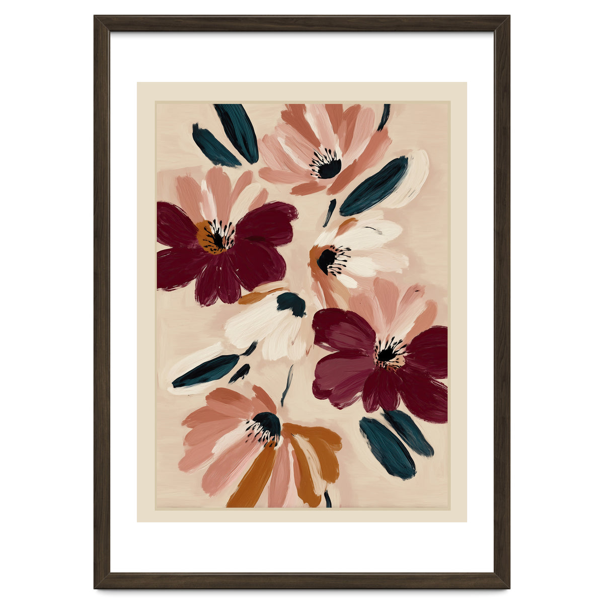 Blush And Wine Blossoms I