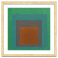 JOSEF ALBERS - HOMAGE TO THE SQUARE GREY BROWN GREEN