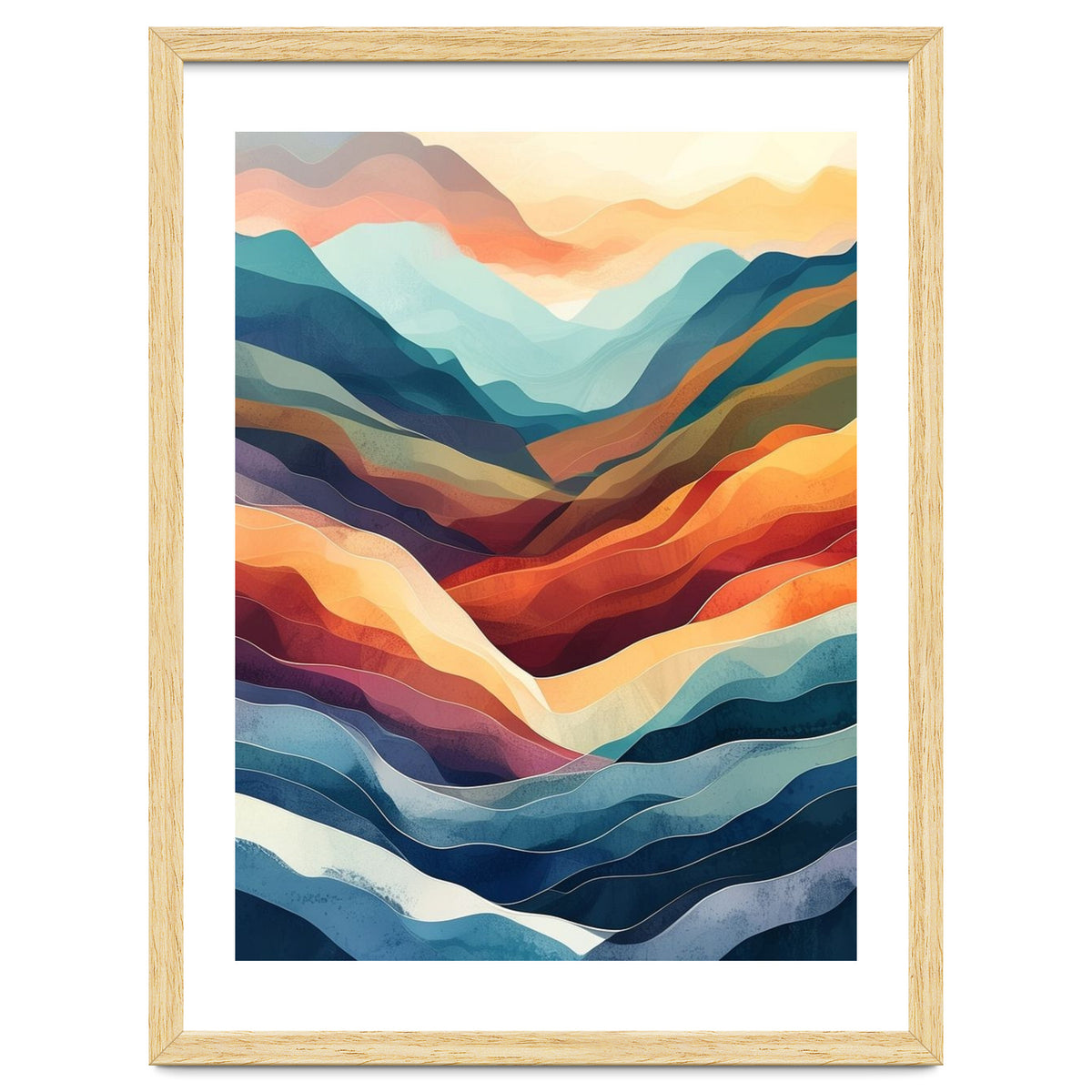 Abstract Ethereal Mountain Landscape