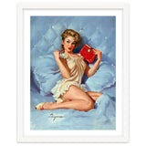 Pinup Sexy Girl Posing With Her Red Book thumbnail