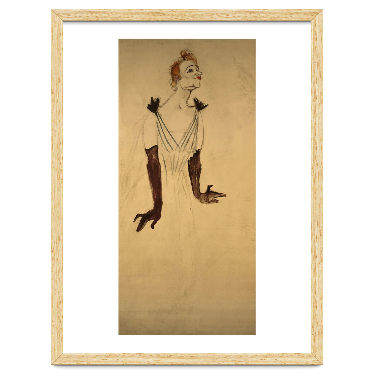 Henri de Toulouse-Lautrec / 'Yvette Guilbert', 1894, 186 x 93 cm.