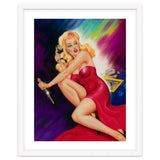 Pinup Girl With A Knife In Self Defense Pose thumbnail