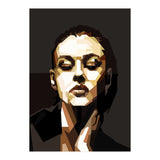 Monica Bellucci Hollywood Actress Retro Style Geometric Illustration (Print Only) thumbnail