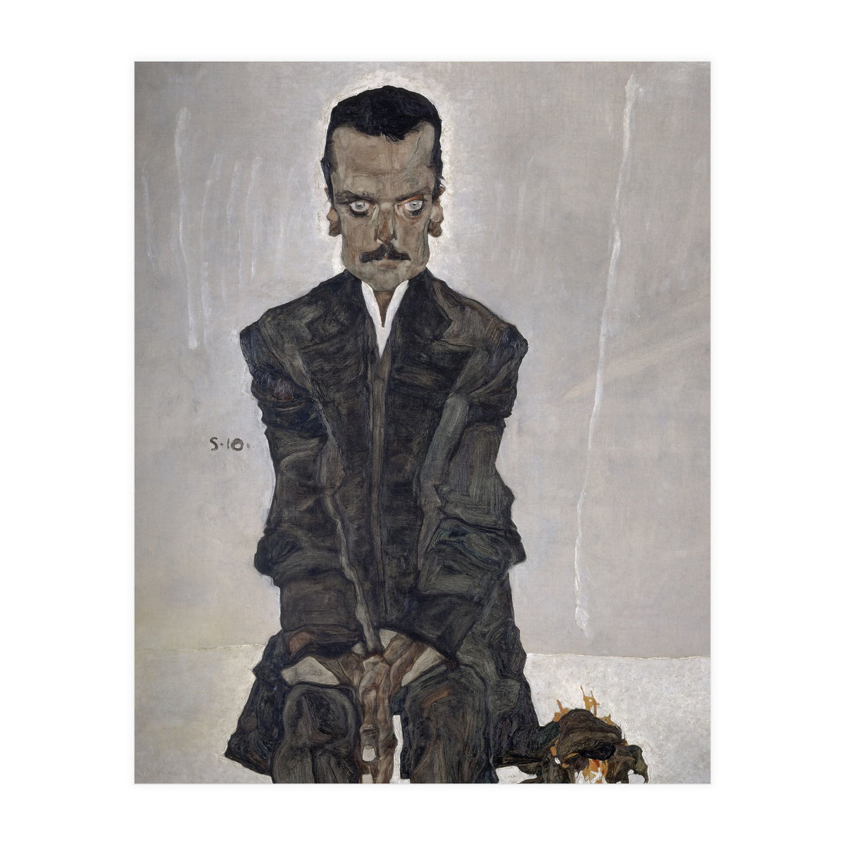 'Portrait of the Publisher Eduard Kosmack', 1910, Oil on canvas. EGON SCHIELE. (Print Only)