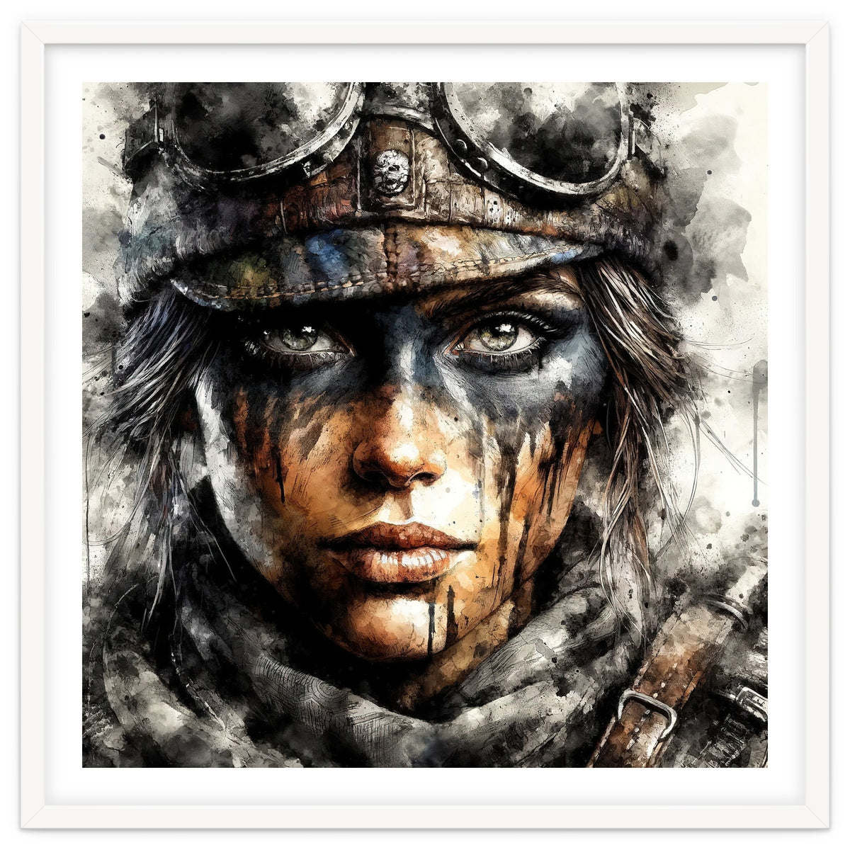 Warrior Woman With Aviator Goggles