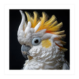 Close Up Cockatoo Portrait Yellow Crested Bird (Print Only) thumbnail