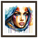 Vivid Warrior Spirit Watercolor Portrait thumbnail