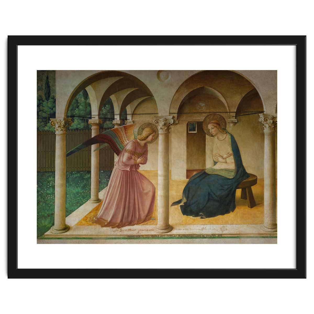 The Annunciation. Fresco in the former dormitory of the Dominican monastery San Marco, Florence.