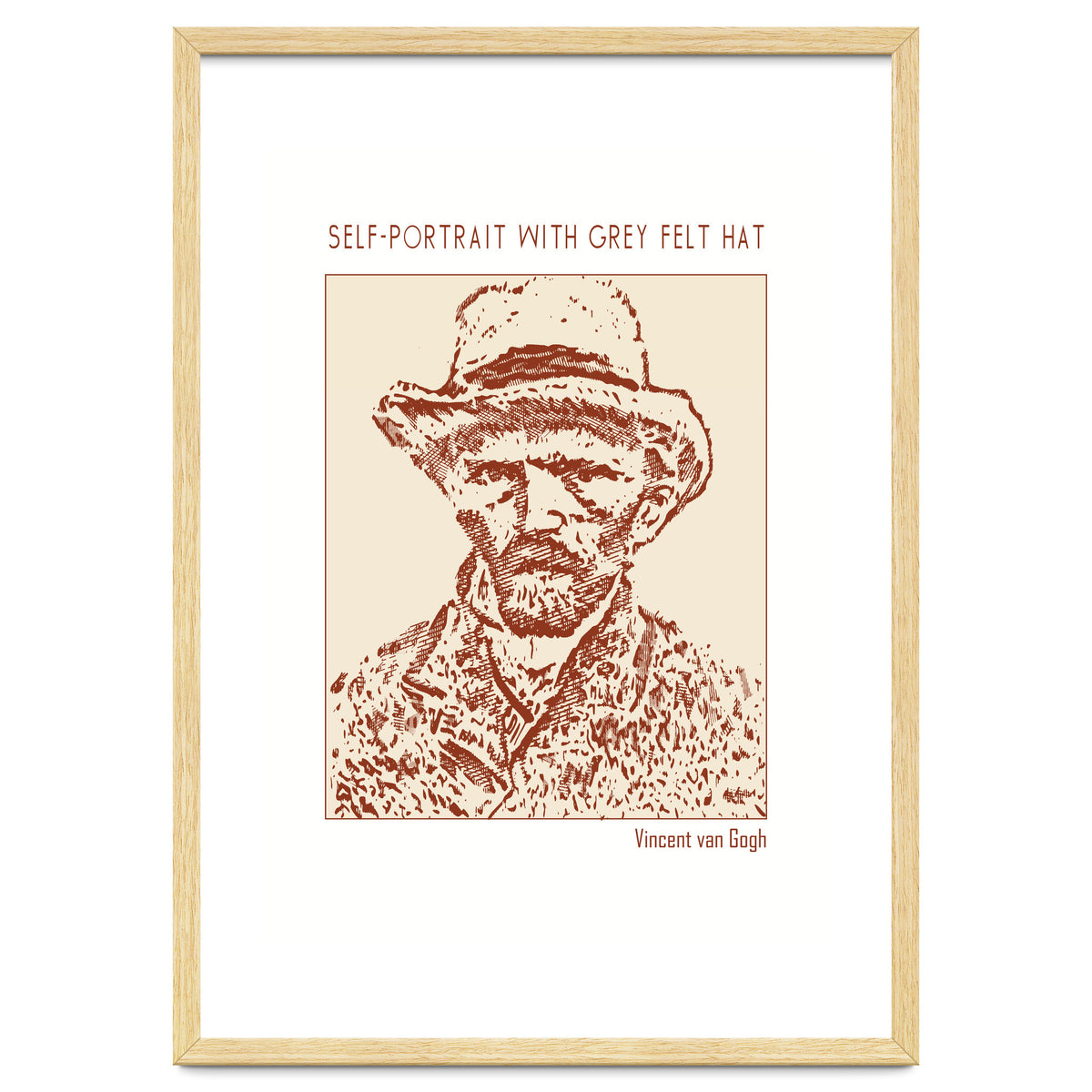 Self Portrait With Grey Felt Hat – Vincent Van Gogh