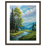 Serene Mountain River Landscape Oil Painting thumbnail